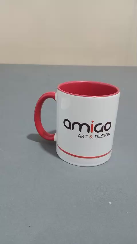 White Mug, inner colour, Printing as your wish